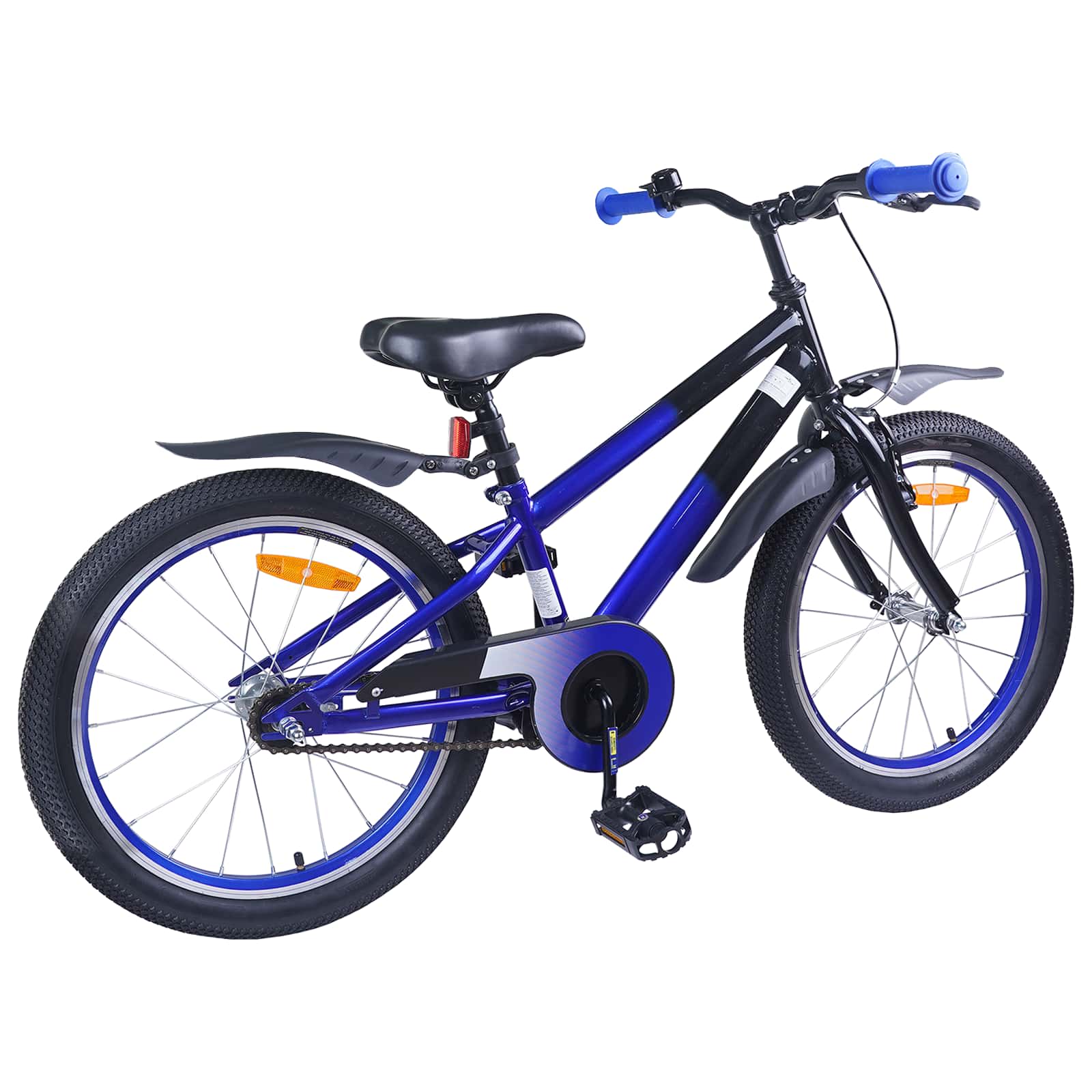 Kinderfahrrad 20 Zoll für 6-11 Jahre alt Blau Schwarz