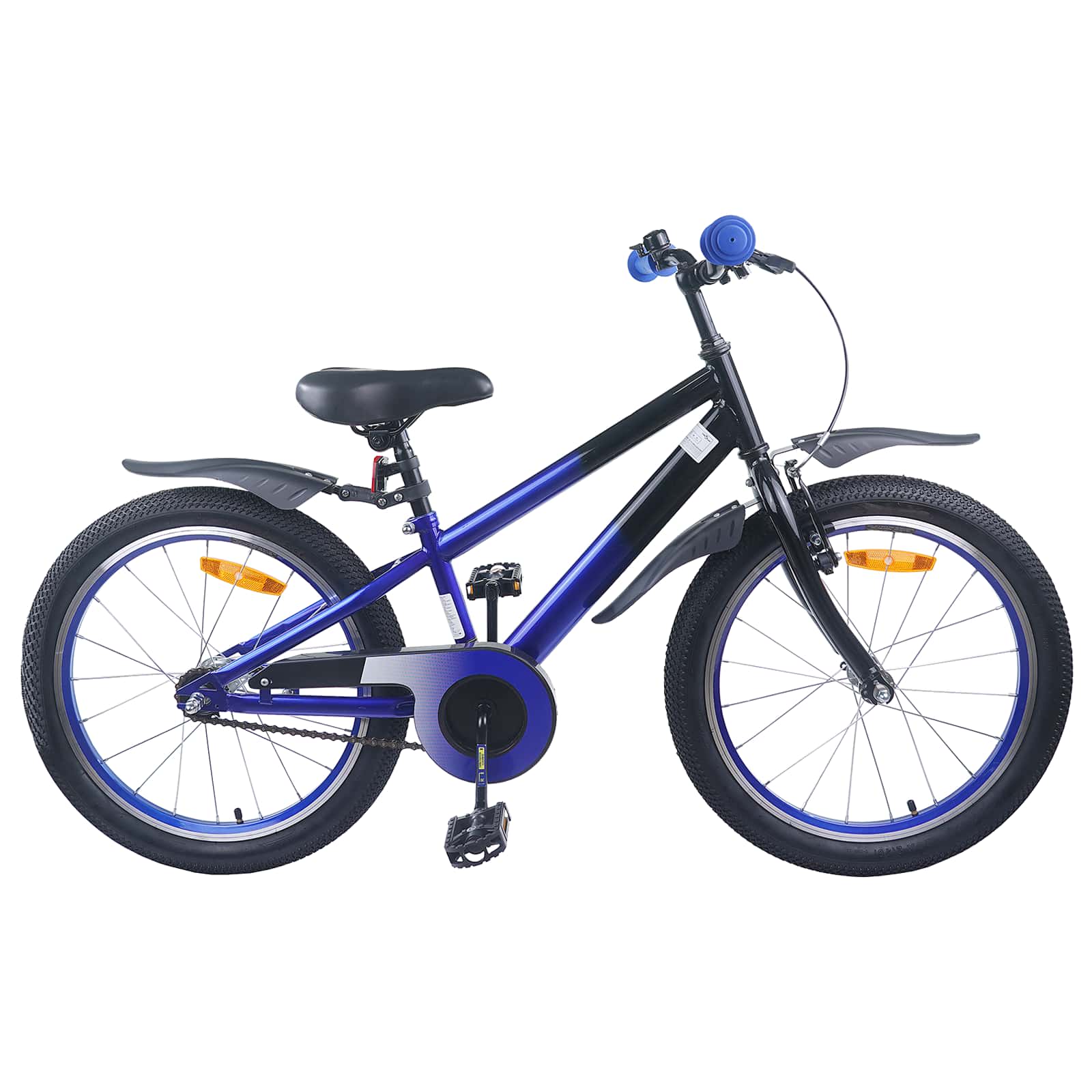 Kinderfahrrad 20 Zoll für 6-11 Jahre alt Blau Schwarz