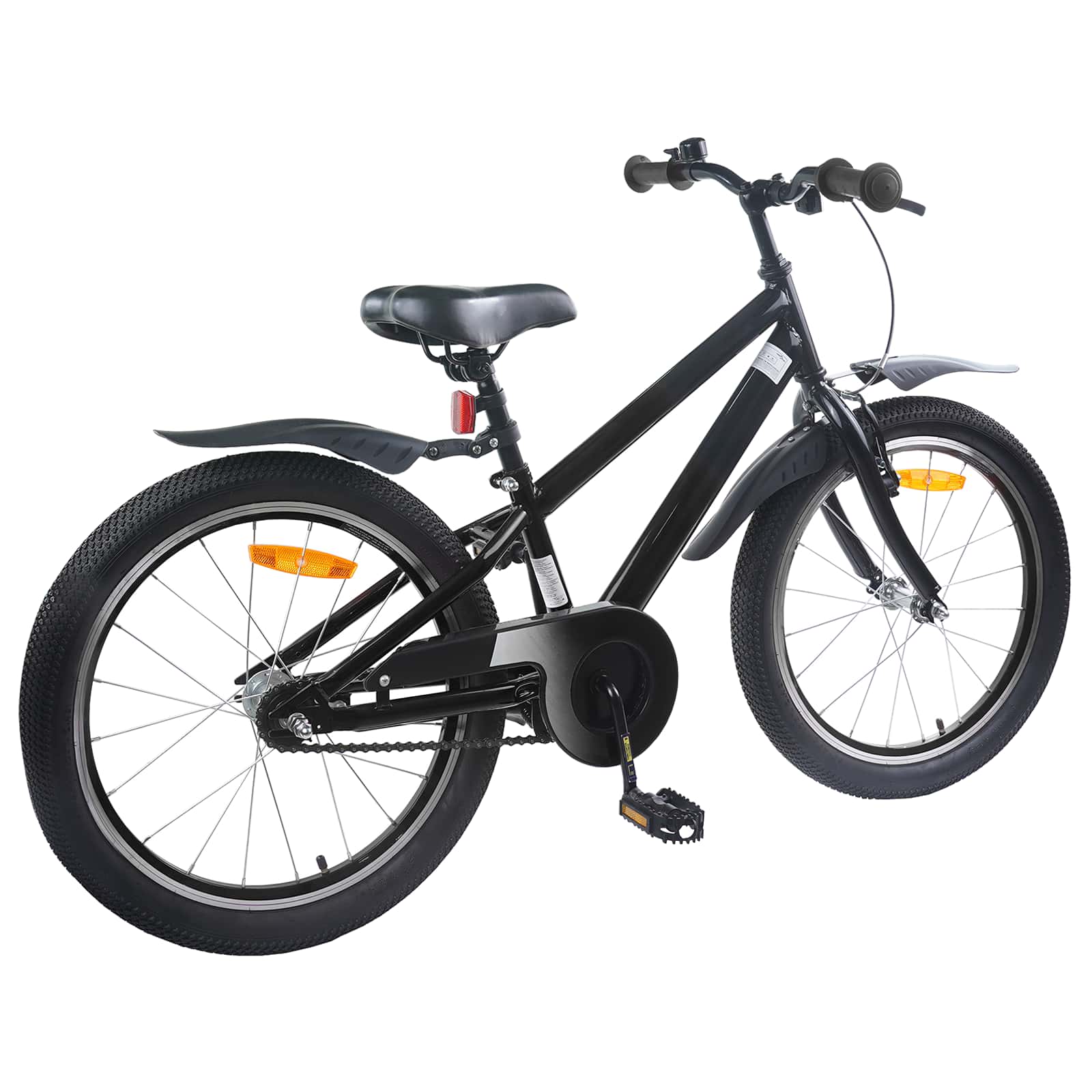 Kinderfahrrad 20 Zoll für 6-11 Jahre alt Schwarz