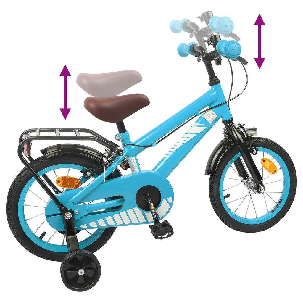 Kinderfahrrad 14 Zoll für 3-5 Jahre alt Himmelblau