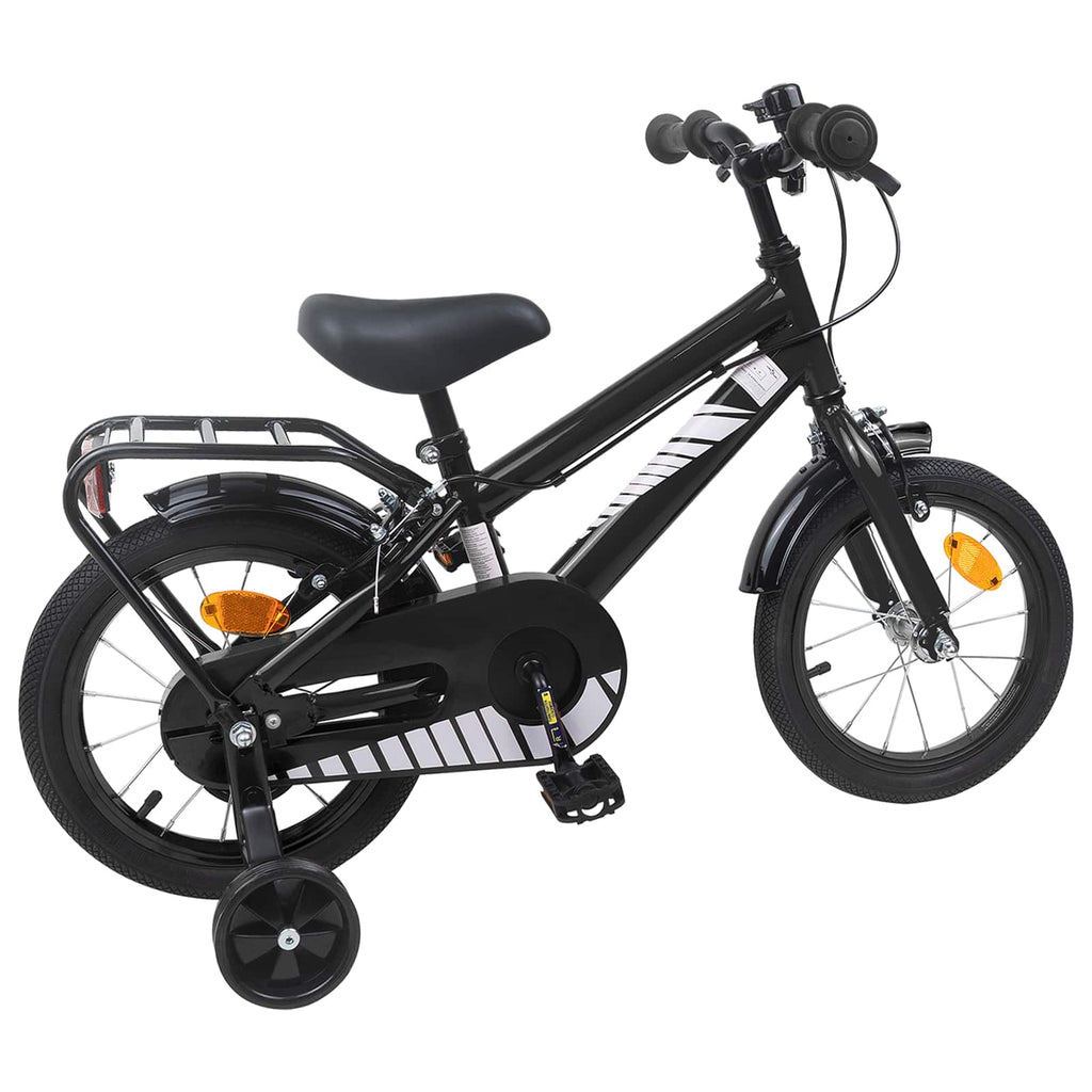 Kinderfahrrad 12 Zoll für 2-4 Jahre alt Schwarz