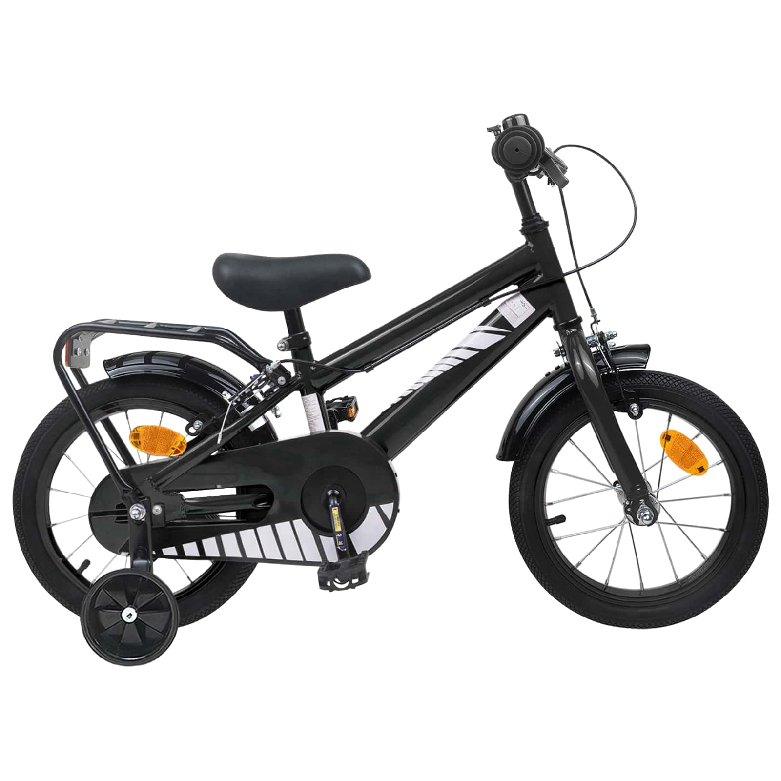 Kinderfahrrad 16 Zoll für 4-6 Jahre alt Schwarz