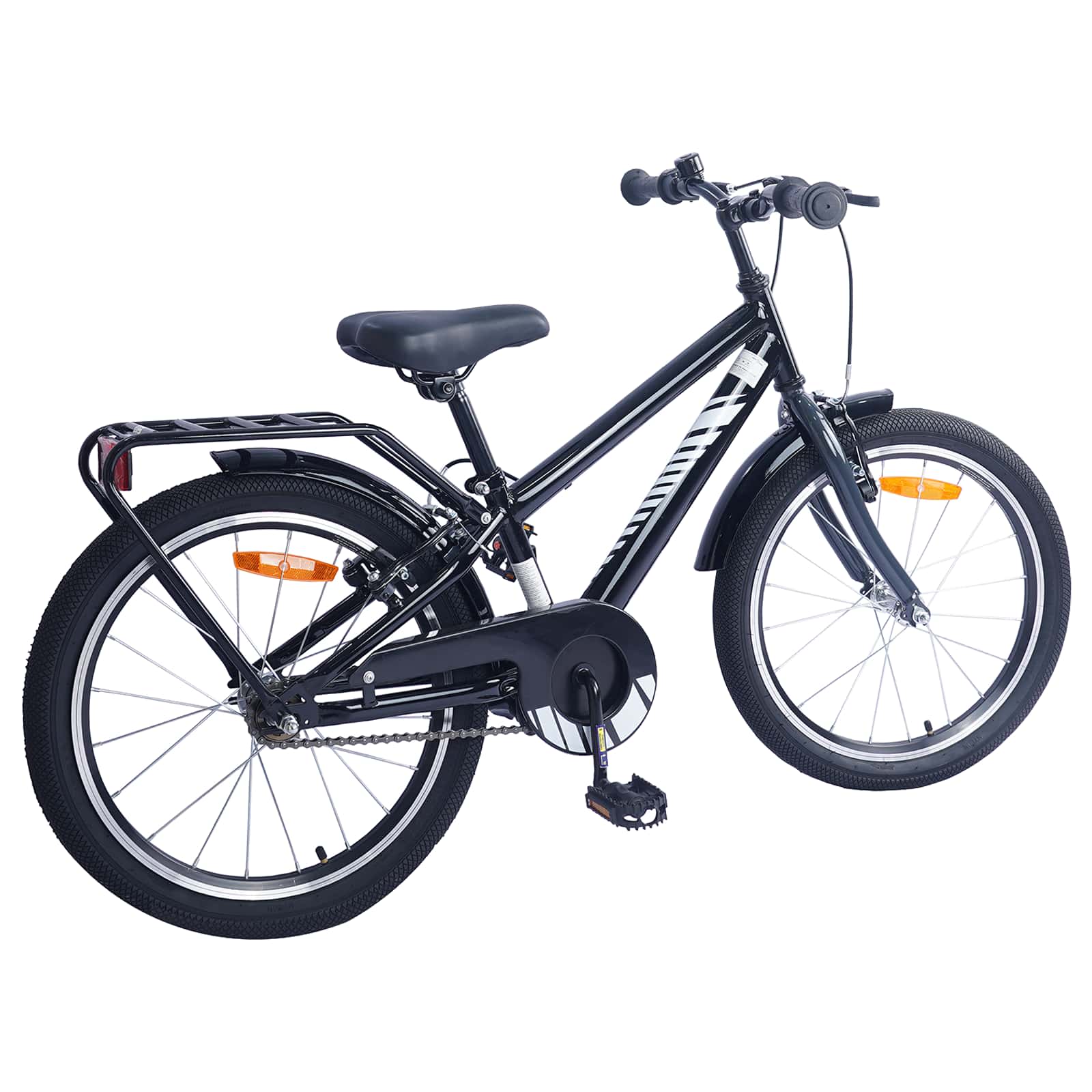 Kinderfahrrad 20 Zoll für 6-11 Jahre alt Schwarz