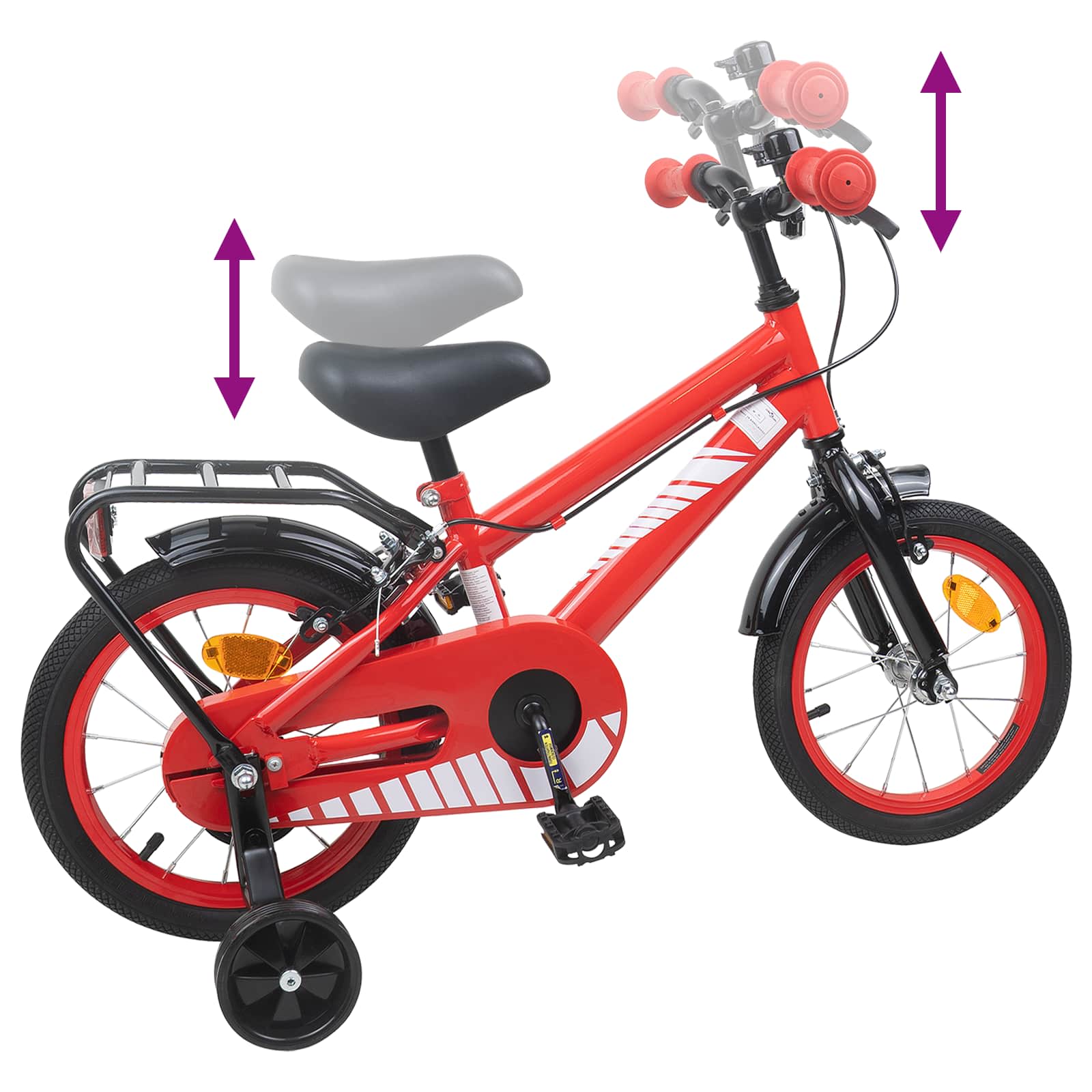 Kinderfahrrad 16 Zoll für 4-6 Jahre alt Rot