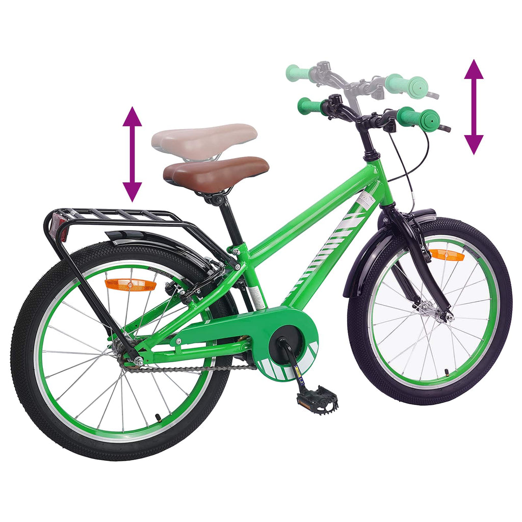 Kinderfahrrad 18 Zoll für 5-7 Jahre alt Grün