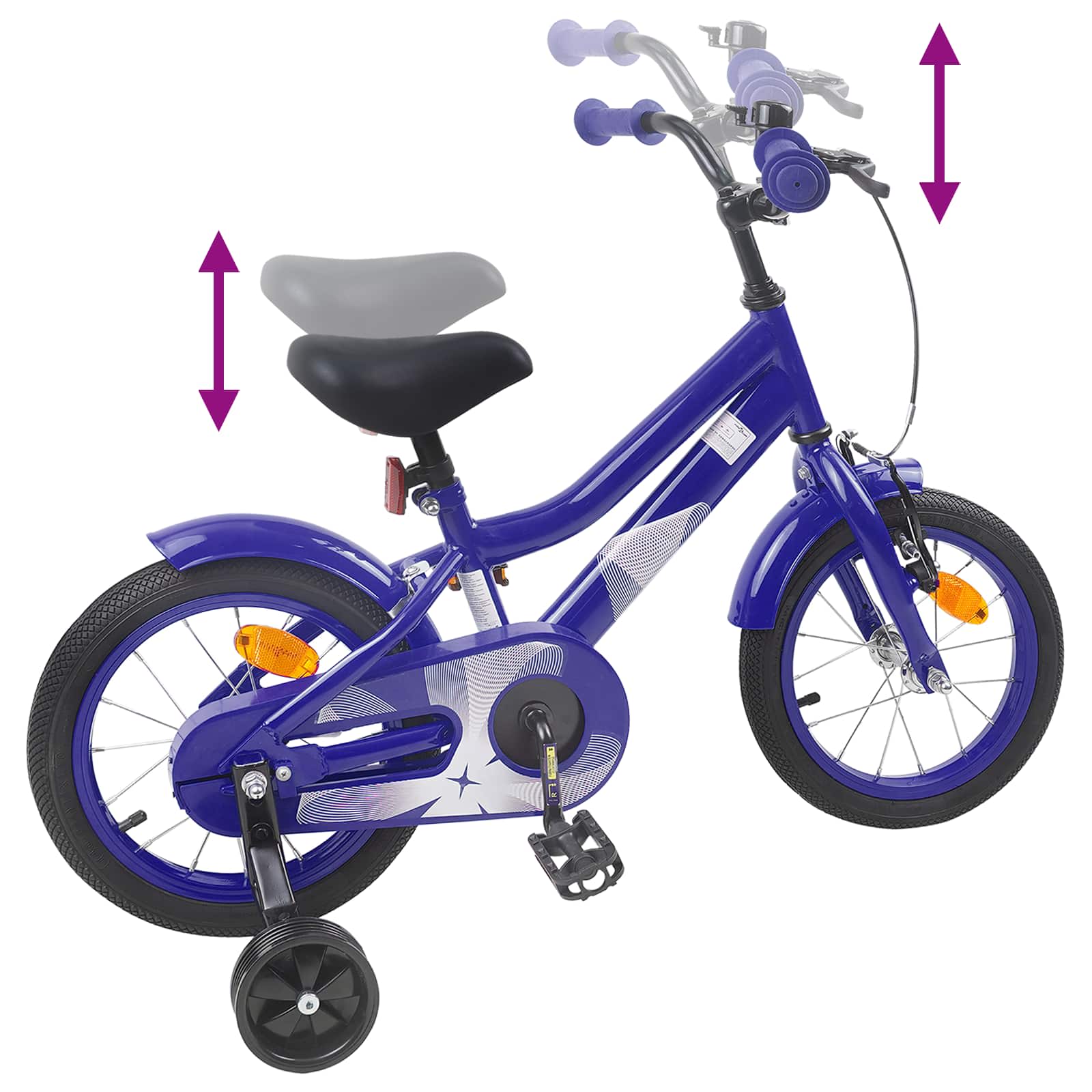 Kinderfahrrad 16 Zoll für 4-6 Jahre alt Dunkelblau