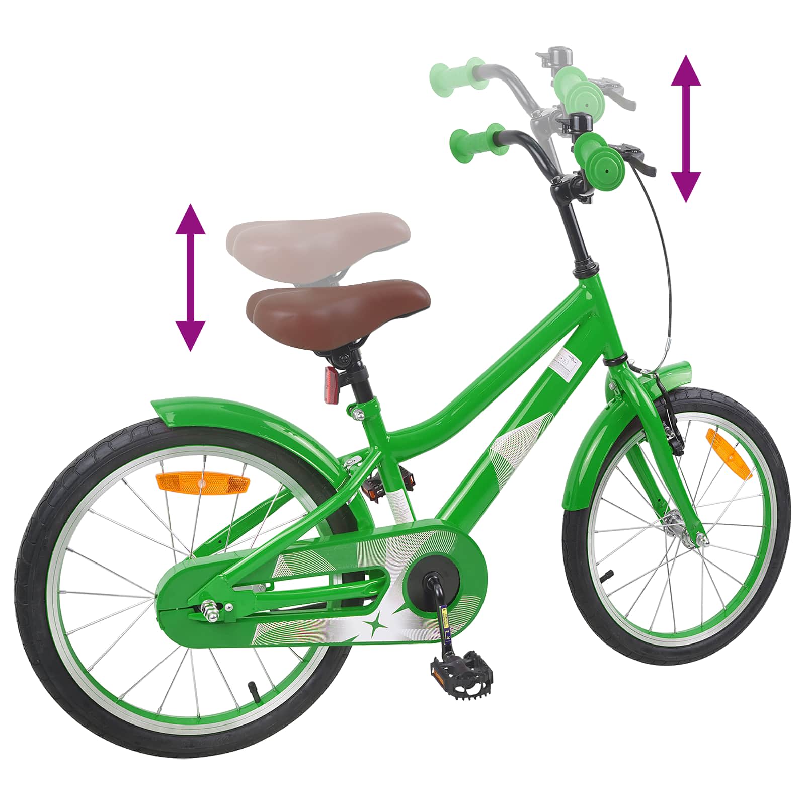 Kinderfahrrad 18 Zoll für 5-7 Jahre alt Grün