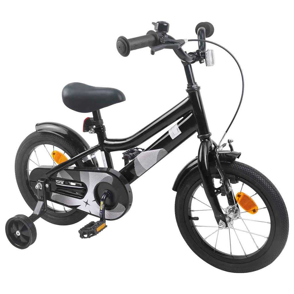 Kinderfahrrad 12 Zoll für 2-4 Jahre alt Schwarz