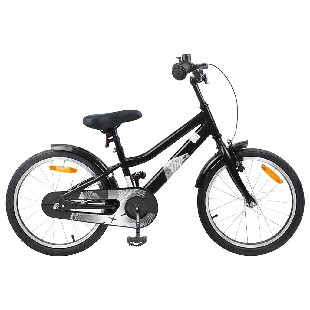 Kinderfahrrad 18 Zoll für 5-7 Jahre alt Schwarz