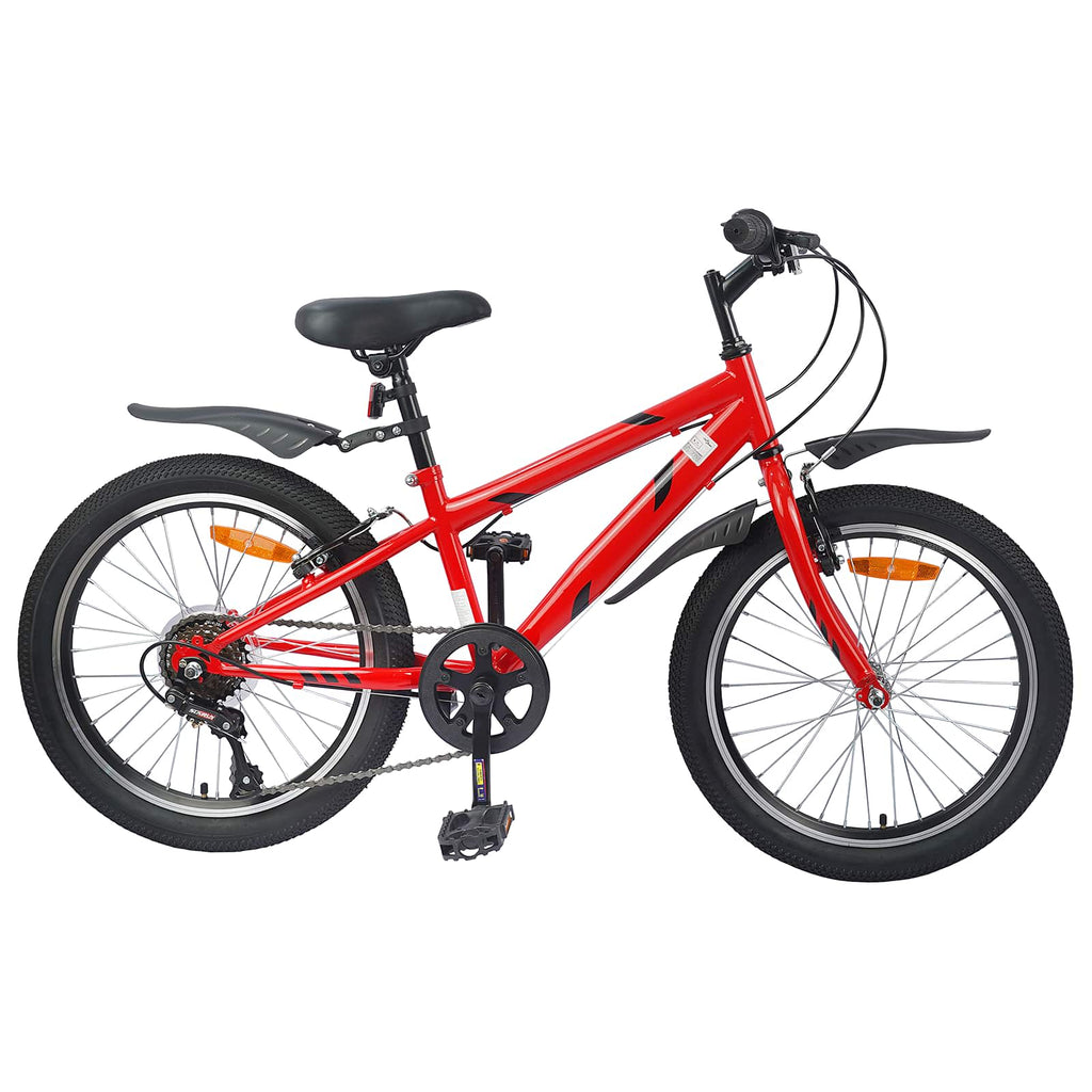 Kinderfahrrad 20 Zoll 6-Speed für 6-11 Jahre alt Rot
