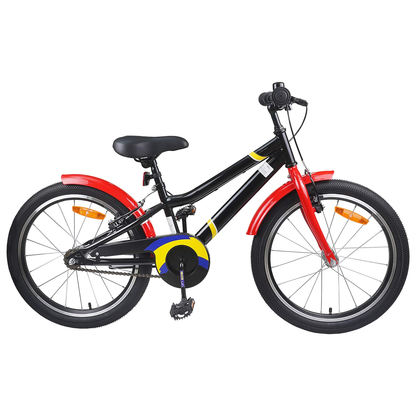 Kinderfahrrad 20 Zoll für 6-11 Jahre alt Schwarz Rot