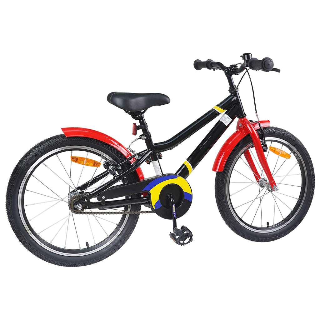 Kinderfahrrad 22 Zoll für 7-12 Jahre alt Schwarz Rot