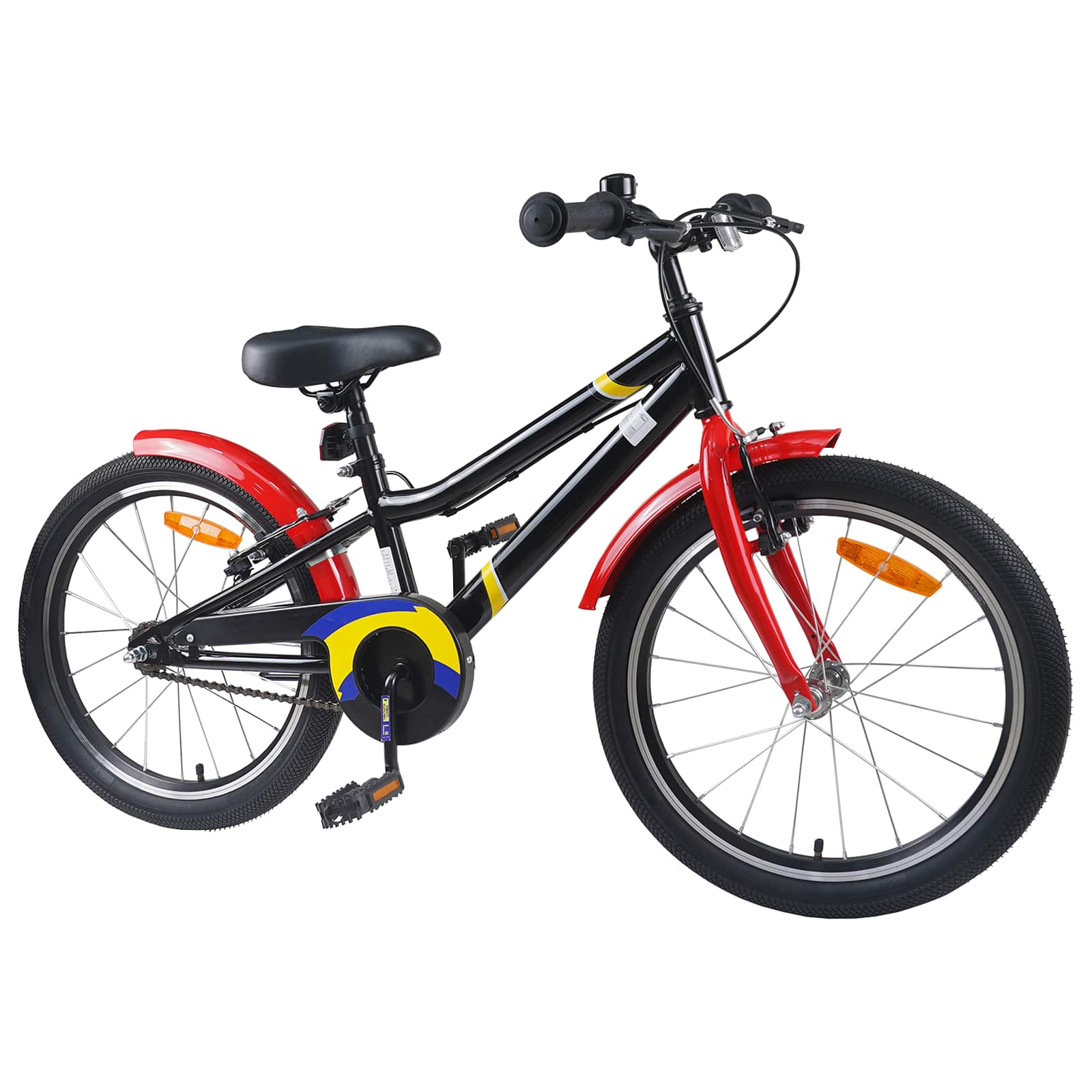 Kinderfahrrad 24 Zoll für 8-12 Jahre alt Schwarz Rot