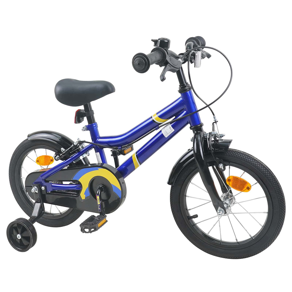 Kinderfahrrad 14 Zoll für 3-5 Jahre alt Blau Weiß