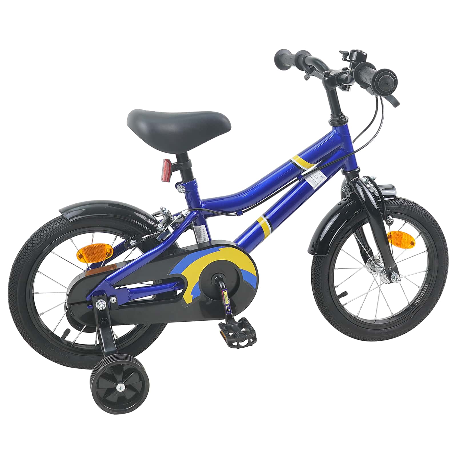 Kinderfahrrad 14 Zoll für 3-5 Jahre alt Blau Weiß