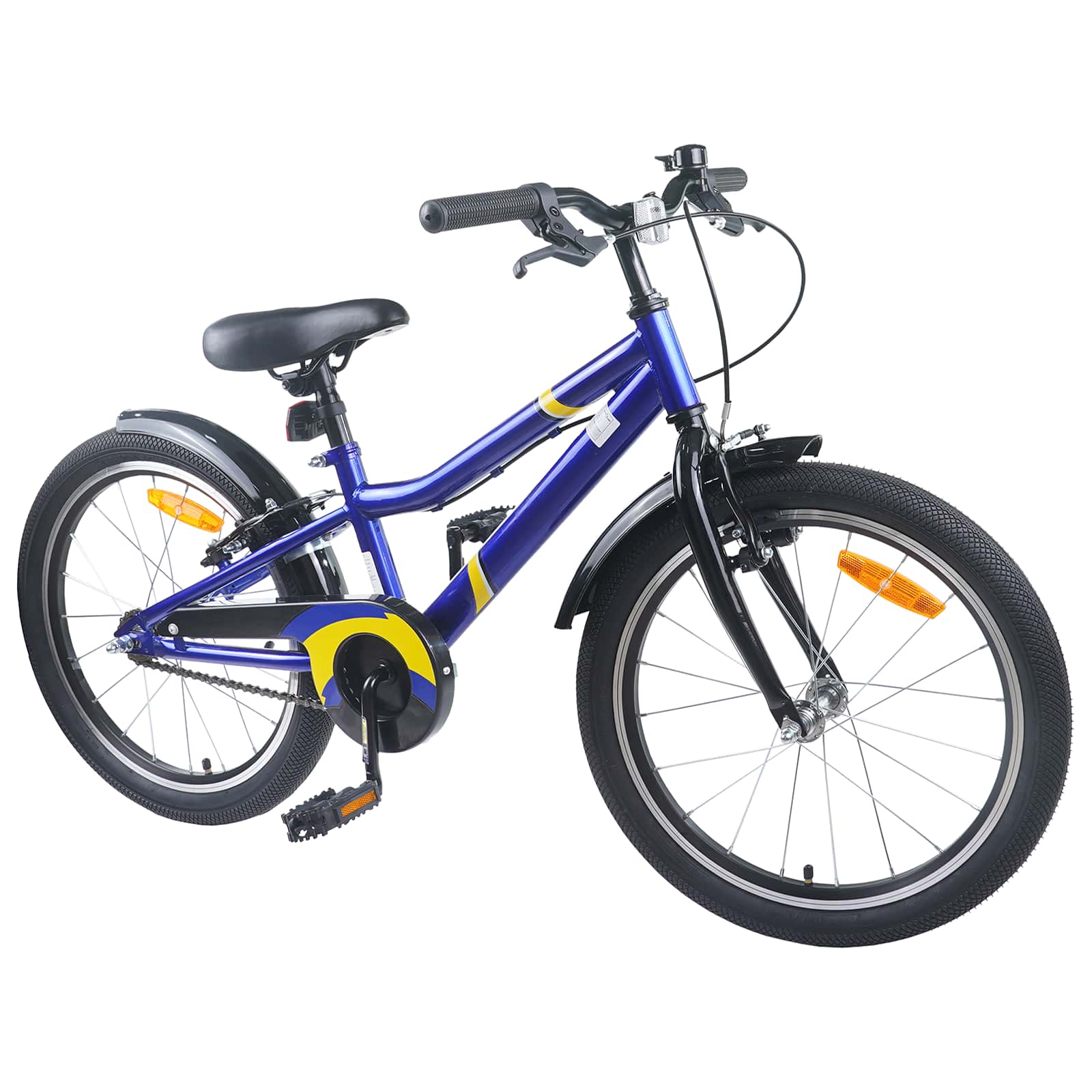 Kinderfahrrad 18 Zoll für 5-7 Jahre alt Blau Schwarz