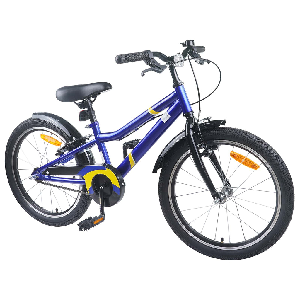 Kinderfahrrad 22 Zoll für 7-12 Jahre alt Blau Schwarz