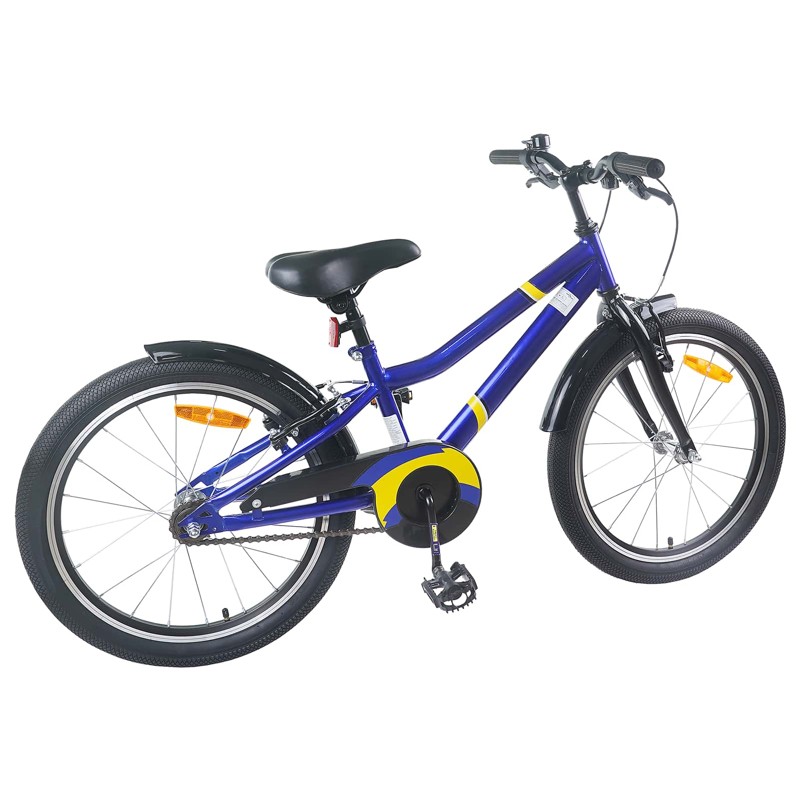 Kinderfahrrad 22 Zoll für 7-12 Jahre alt Blau Schwarz