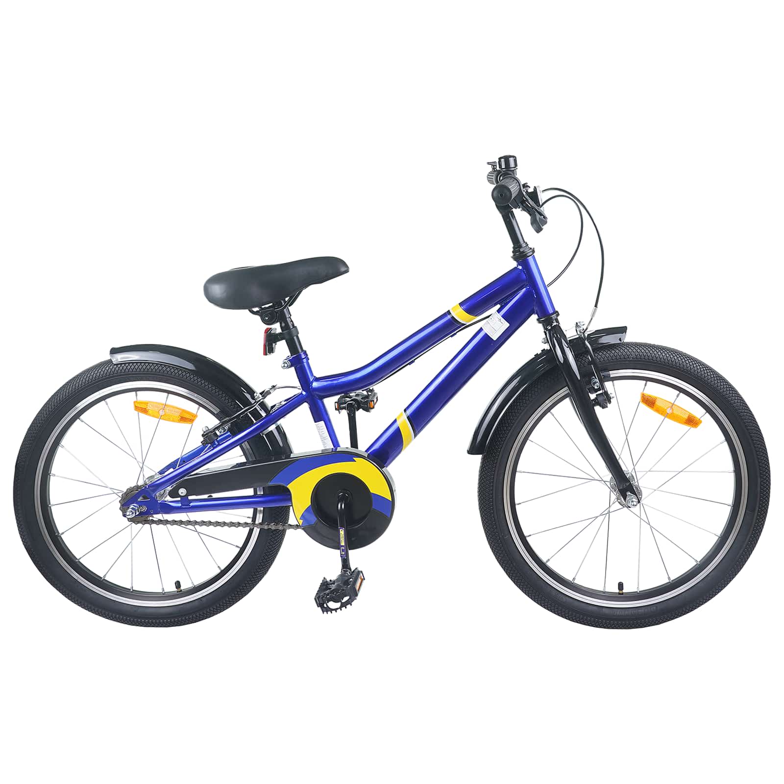 Kinderfahrrad 22 Zoll für 7-12 Jahre alt Blau Schwarz