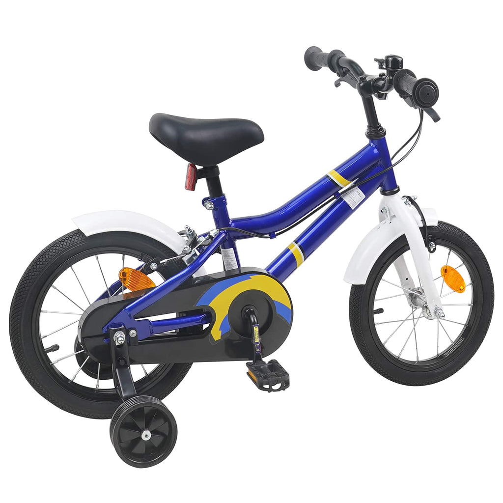 Kinderfahrrad 12 Zoll für 2-4 Jahre alt Blau Weiß