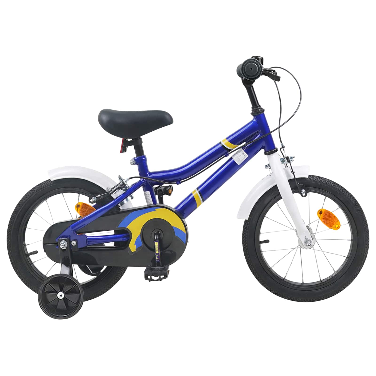 Kinderfahrrad 14 Zoll für 3-5 Jahre alt Blau Weiß