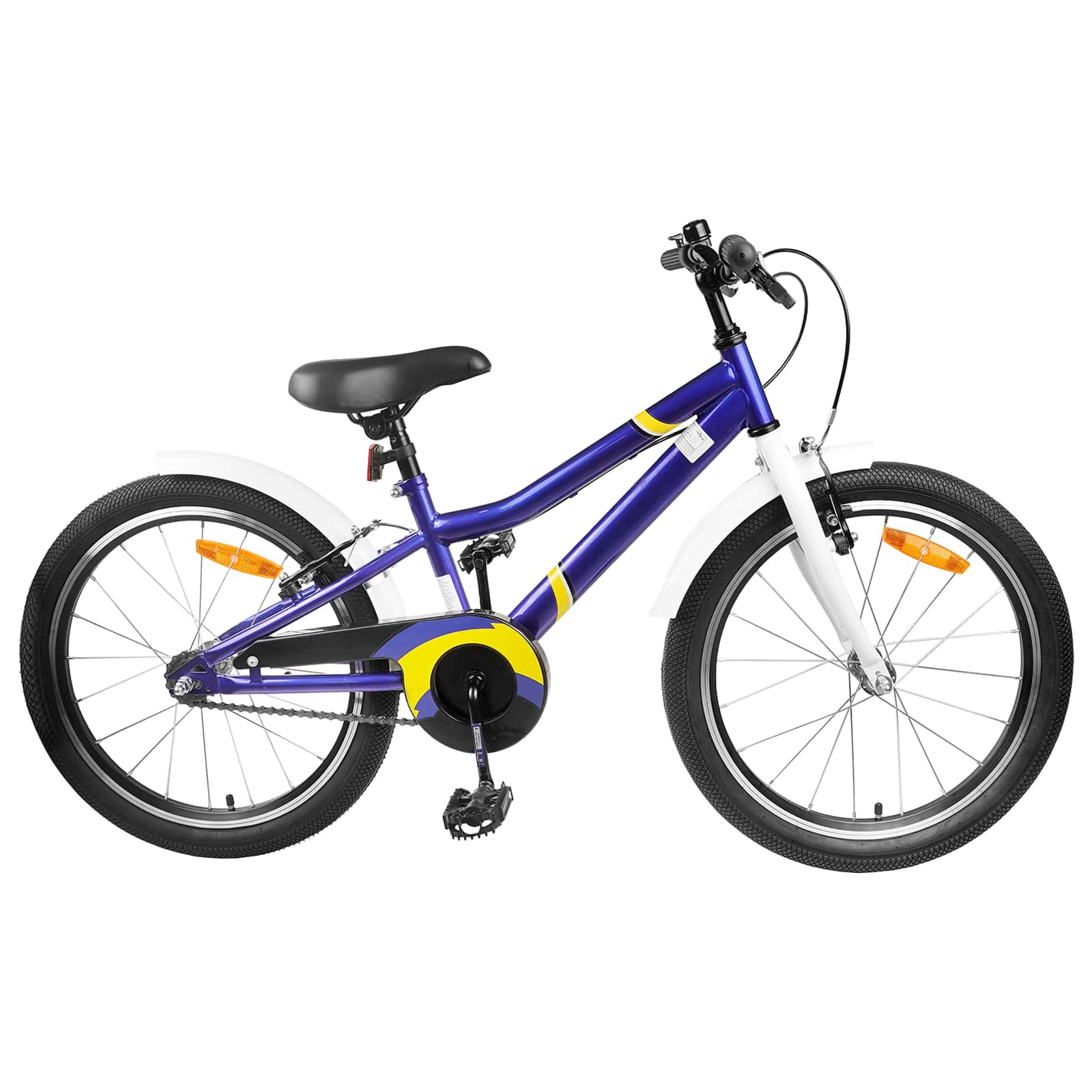 Kinderfahrrad 18 Zoll für 5-7 Jahre alt Blau Weiß