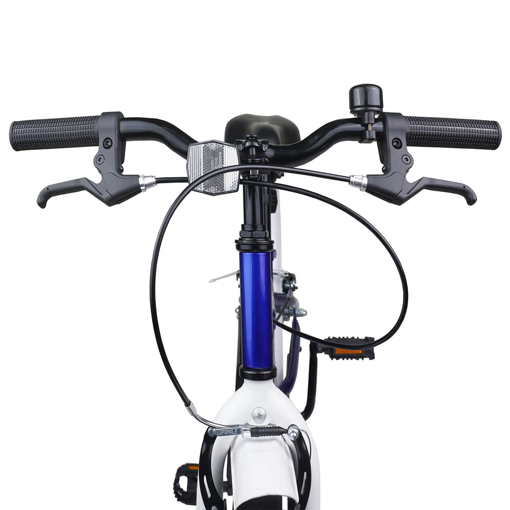 Kinderfahrrad 22 Zoll für 7-12 Jahre alt Blau Weiß