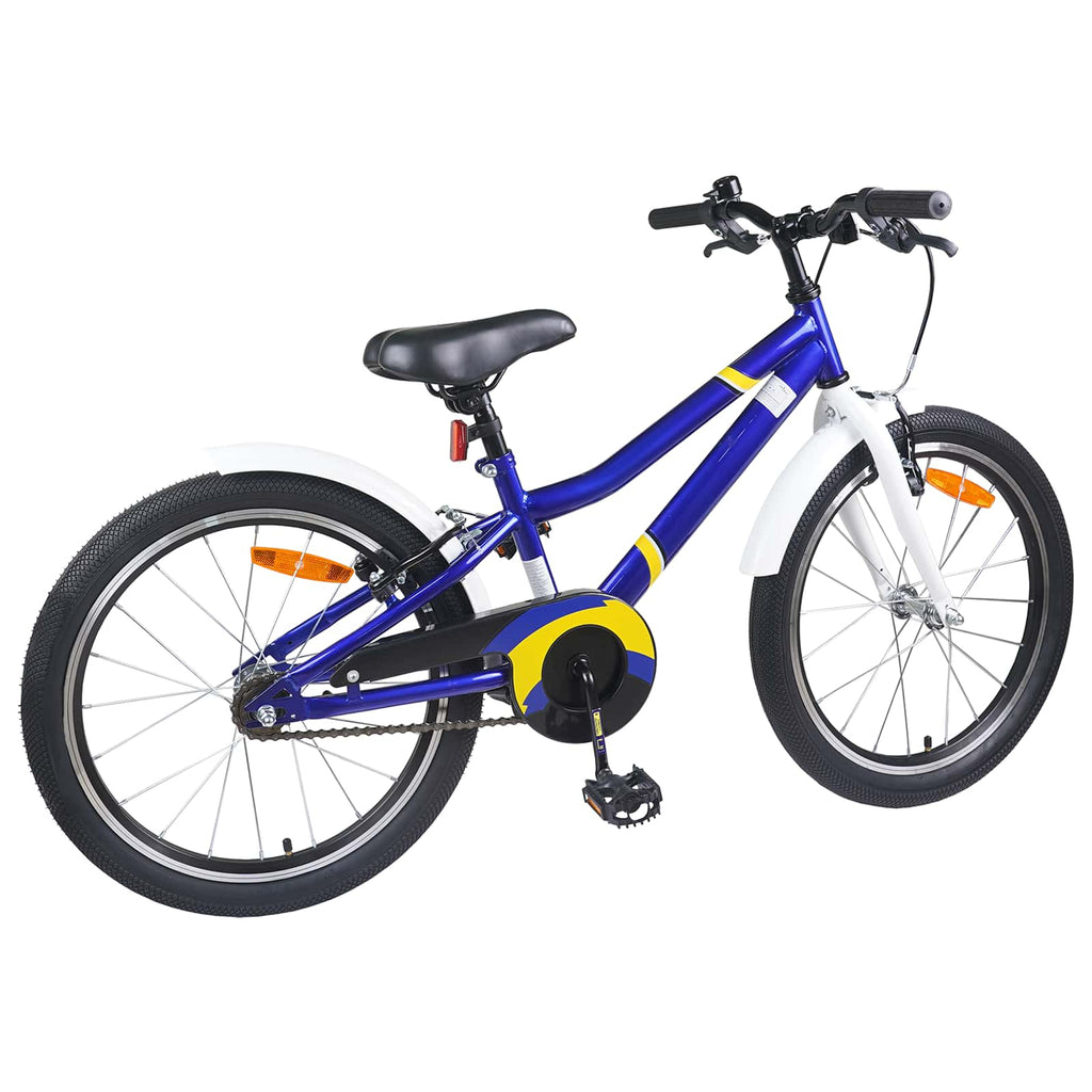 Kinderfahrrad 24 Zoll für 8-12 Jahre alt Blau Weiß
