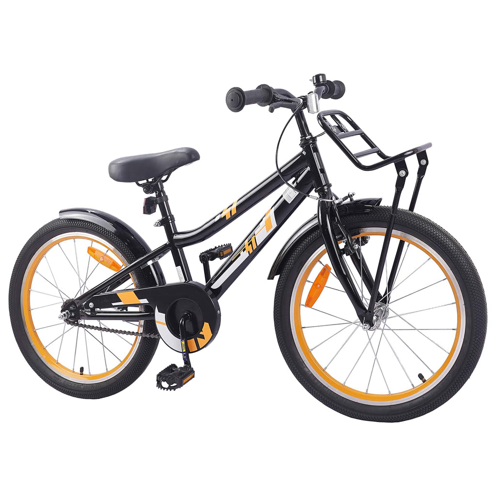 Kinderfahrrad 18 Zoll für 5-7 Jahre alt Orange Schwarz