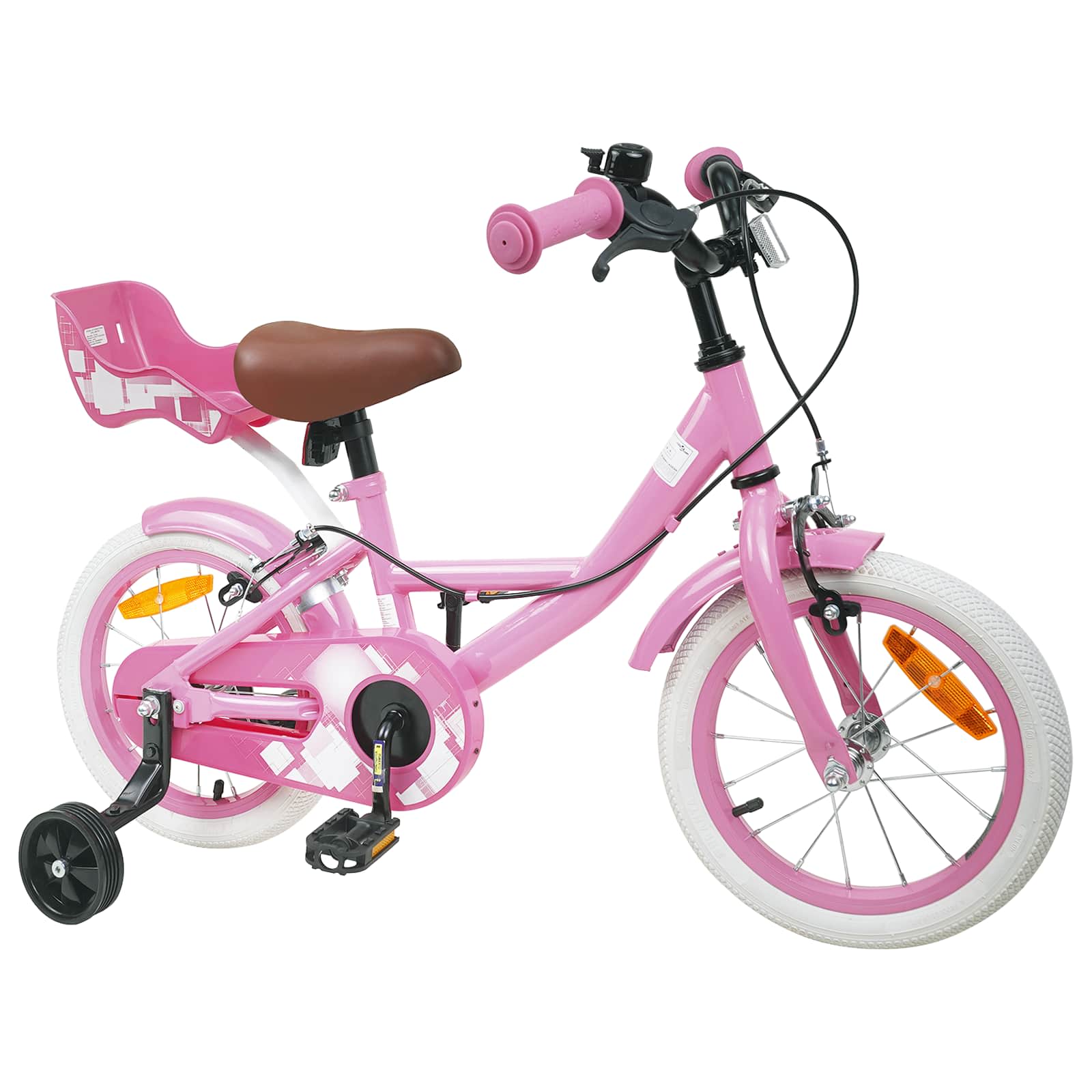Kinderfahrrad 16 Zoll für 4-6 Jahre alt Hellrosa