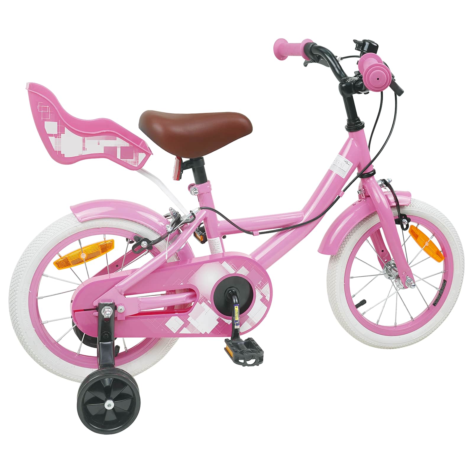 Kinderfahrrad 16 Zoll für 4-6 Jahre alt Hellrosa