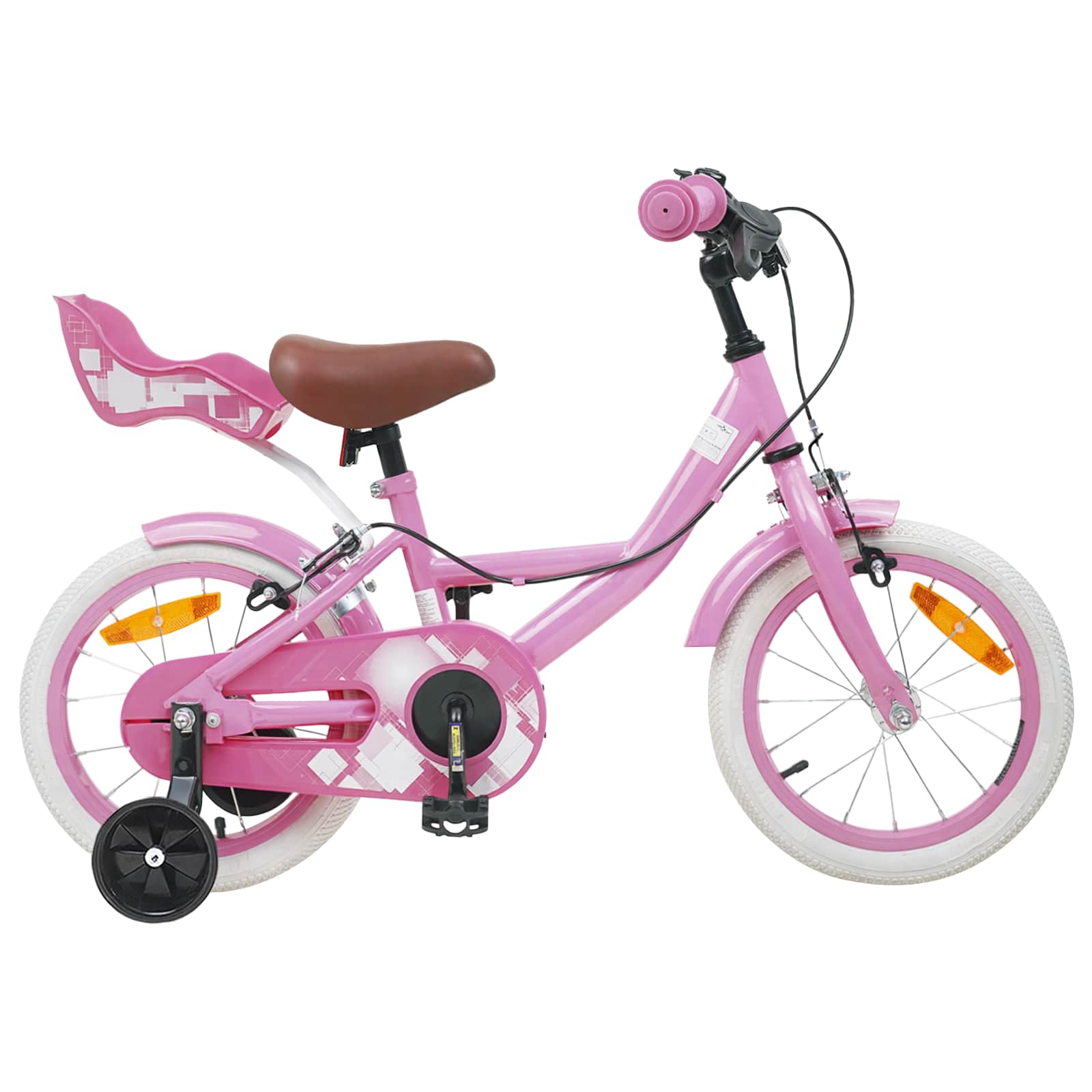 Kinderfahrrad 16 Zoll für 4-6 Jahre alt Hellrosa