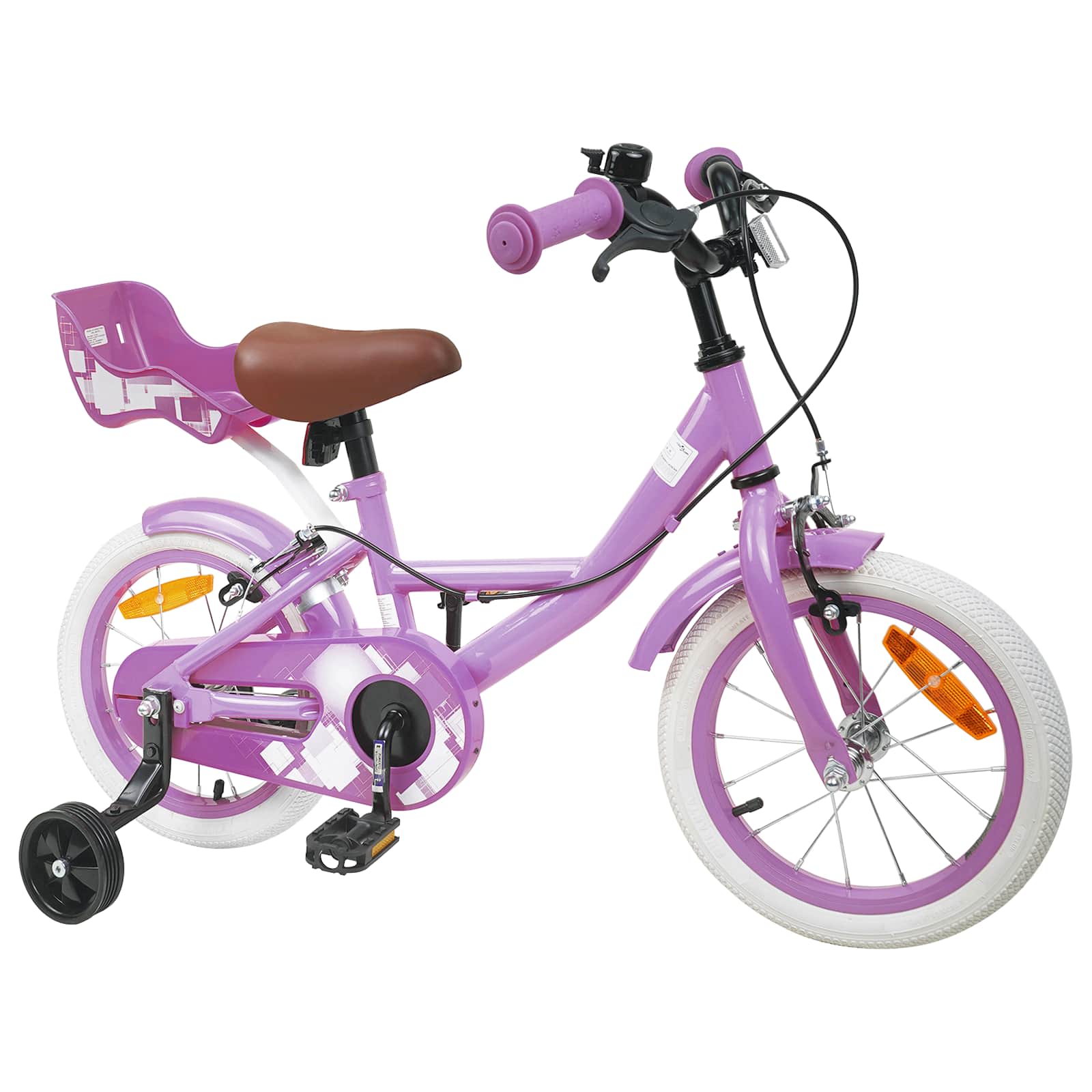 Kinderfahrrad 12 Zoll für 2-4 Jahre alt Lila