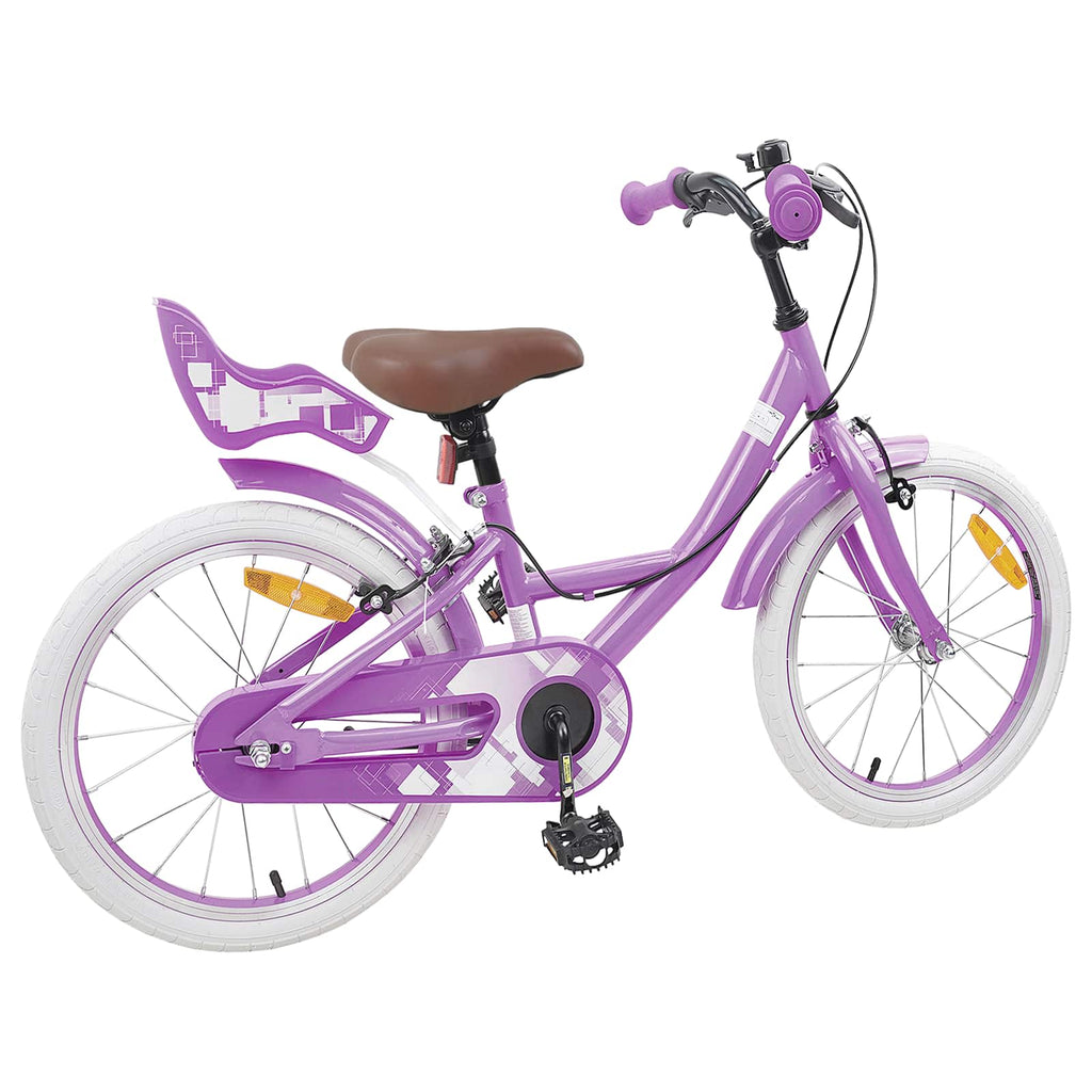 Kinderfahrrad 18 Zoll für 5-7 Jahre alt Lila