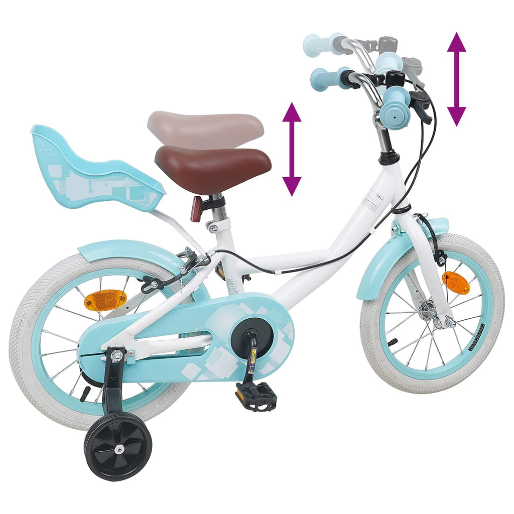 Kinderfahrrad 14 Zoll für 3-5 Jahre alt Weiß