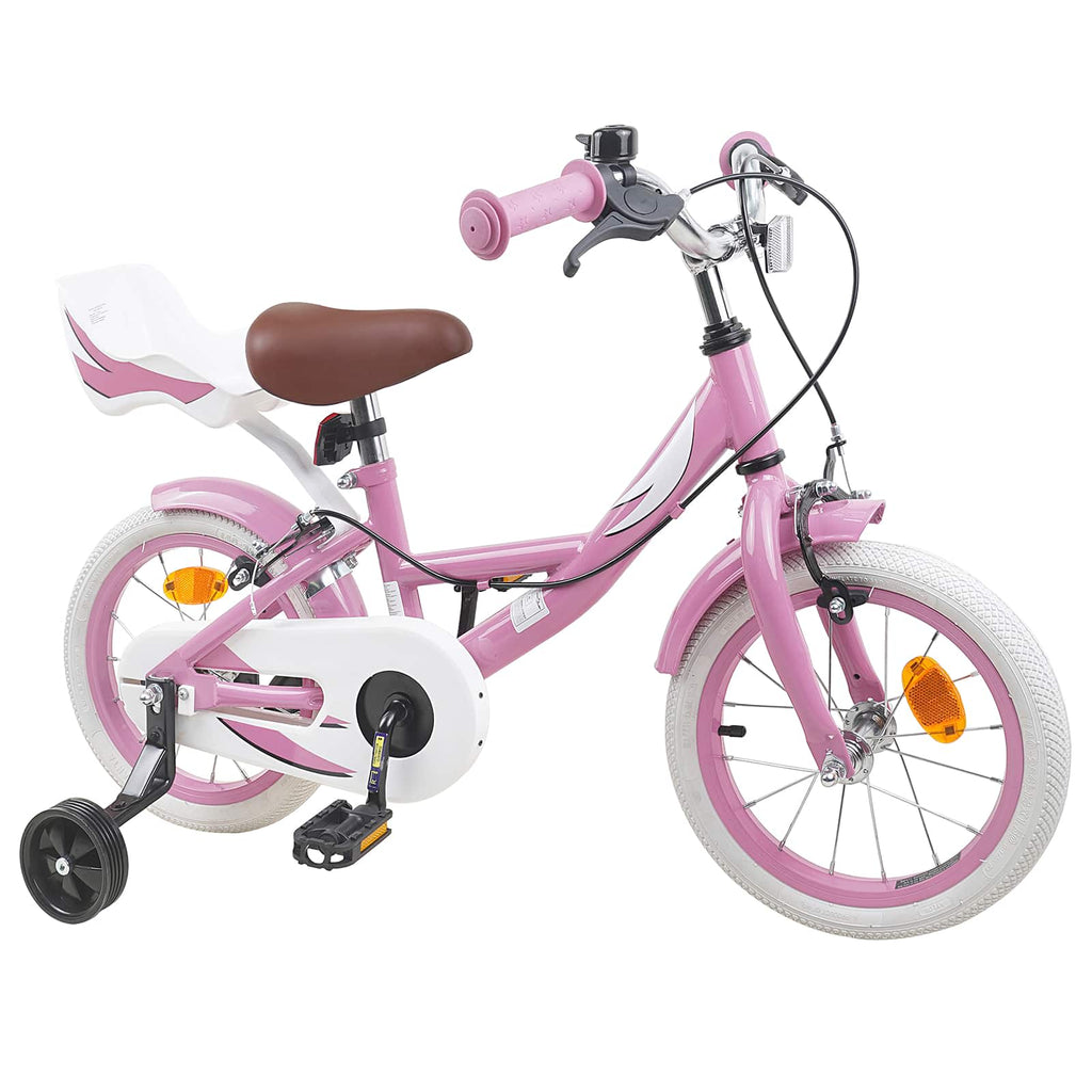 Kinderfahrrad 12 Zoll für 2-4 Jahre alt Hellrosa
