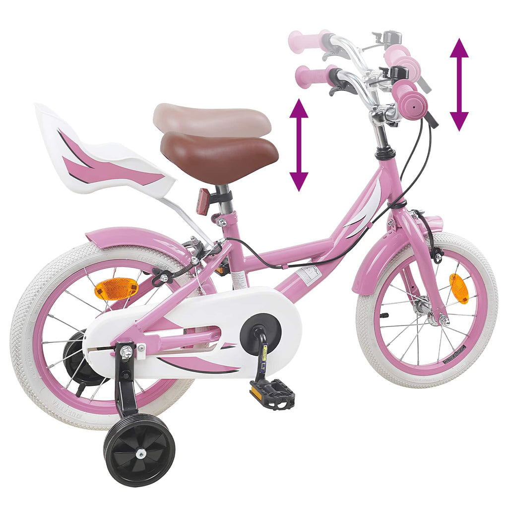 Kinderfahrrad 12 Zoll für 2-4 Jahre alt Hellrosa