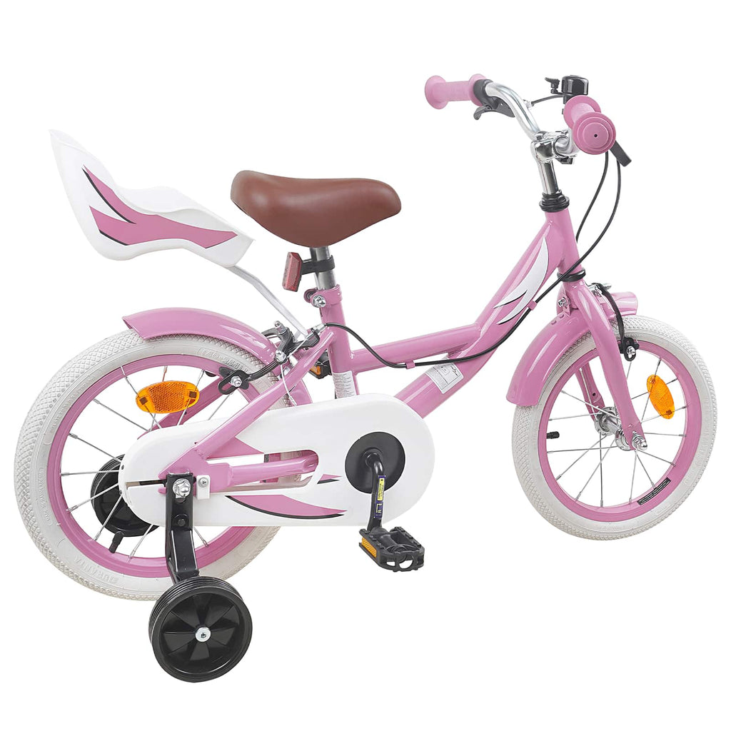 Kinderfahrrad 14 Zoll für 3-5 Jahre alt Hellrosa