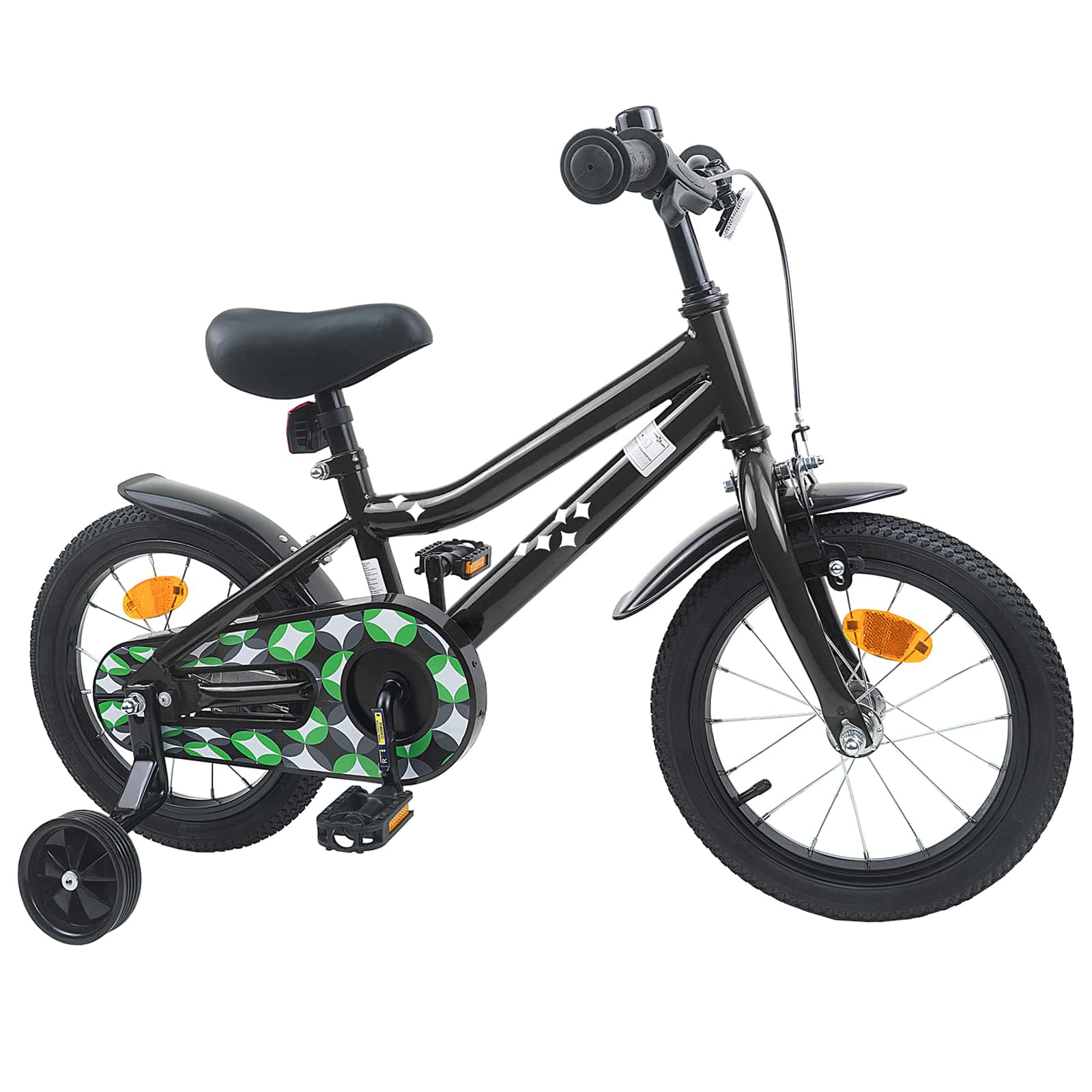 Kinderfahrrad 14 Zoll für 3-5 Jahre alt Schwarz