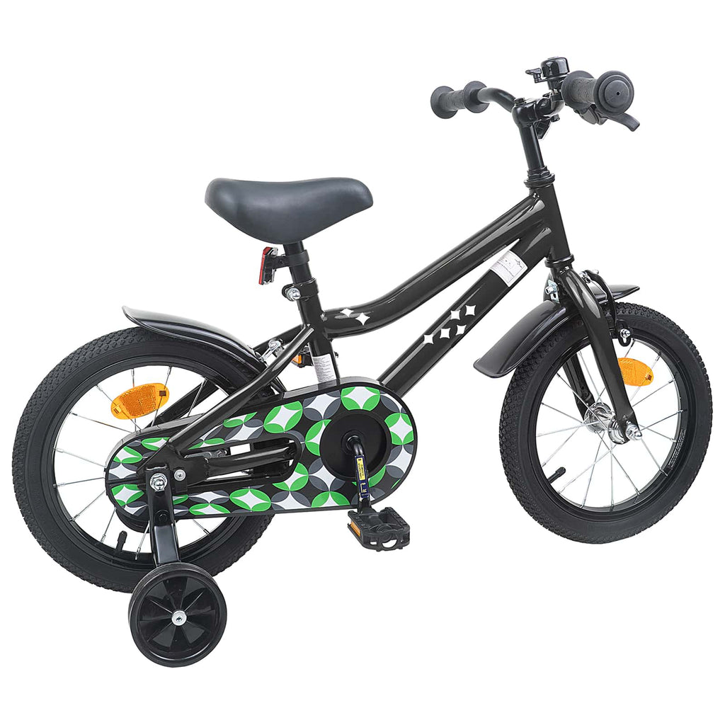 Kinderfahrrad 16 Zoll für 4-6 Jahre alt Schwarz