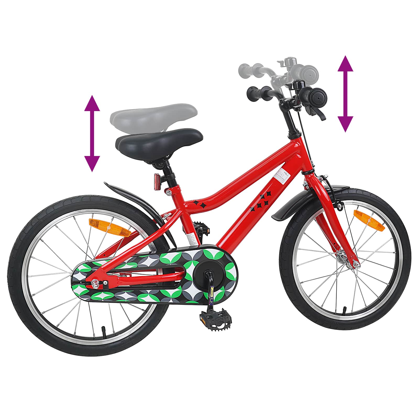 Kinderfahrrad 18 Zoll für 5-7 Jahre alt Rot