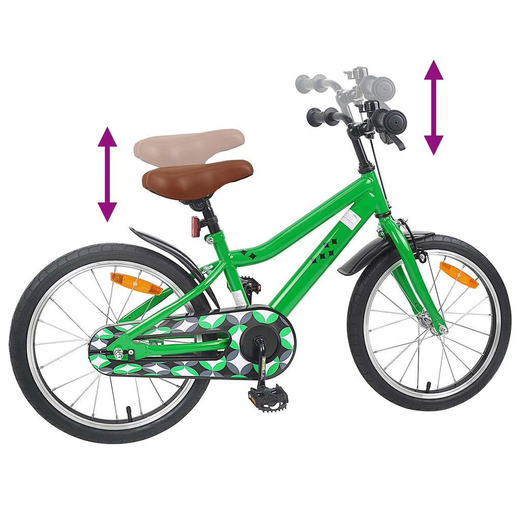 Kinderfahrrad 18 Zoll für 5-7 Jahre alt Grün