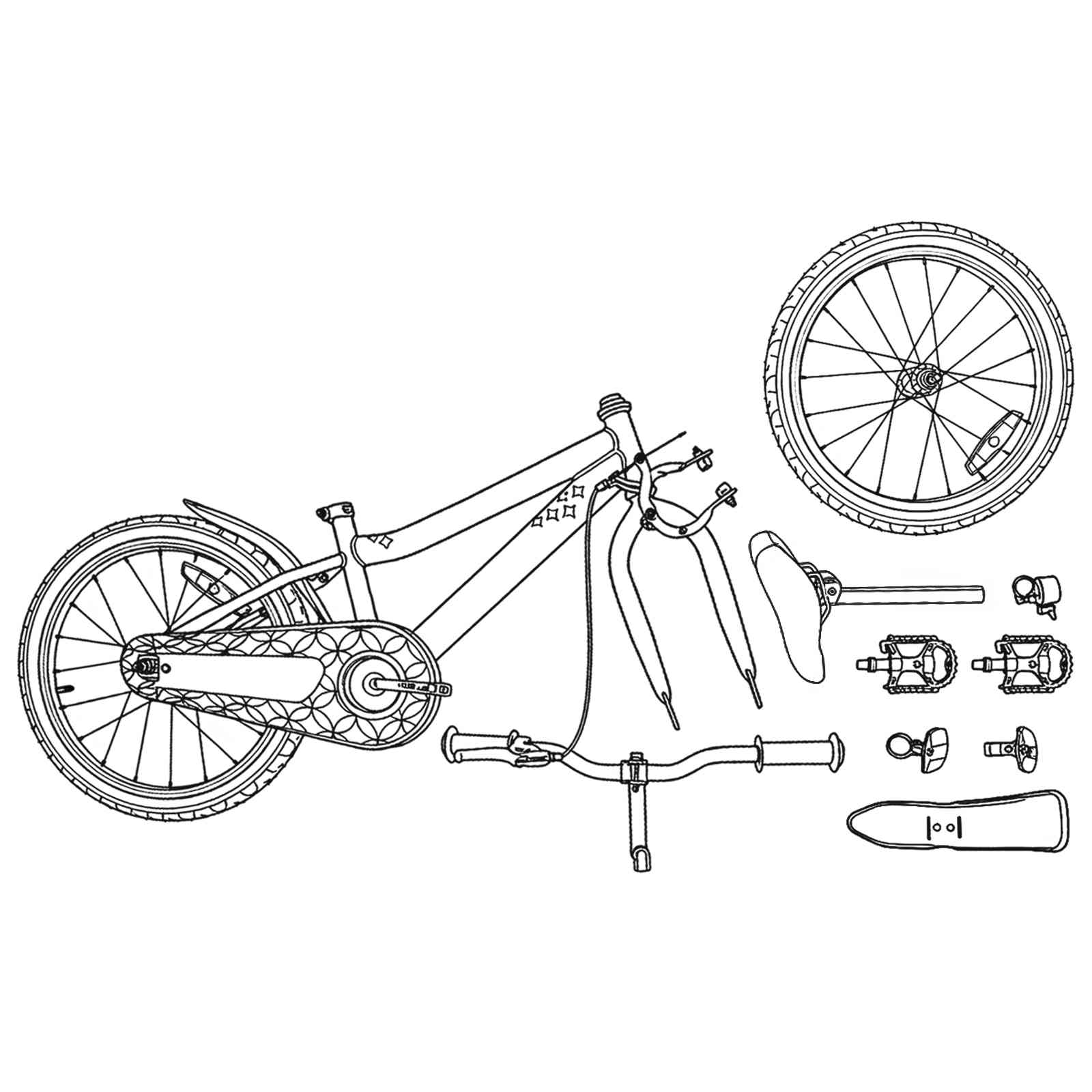 Kinderfahrrad 18 Zoll für 5-7 Jahre alt Grün