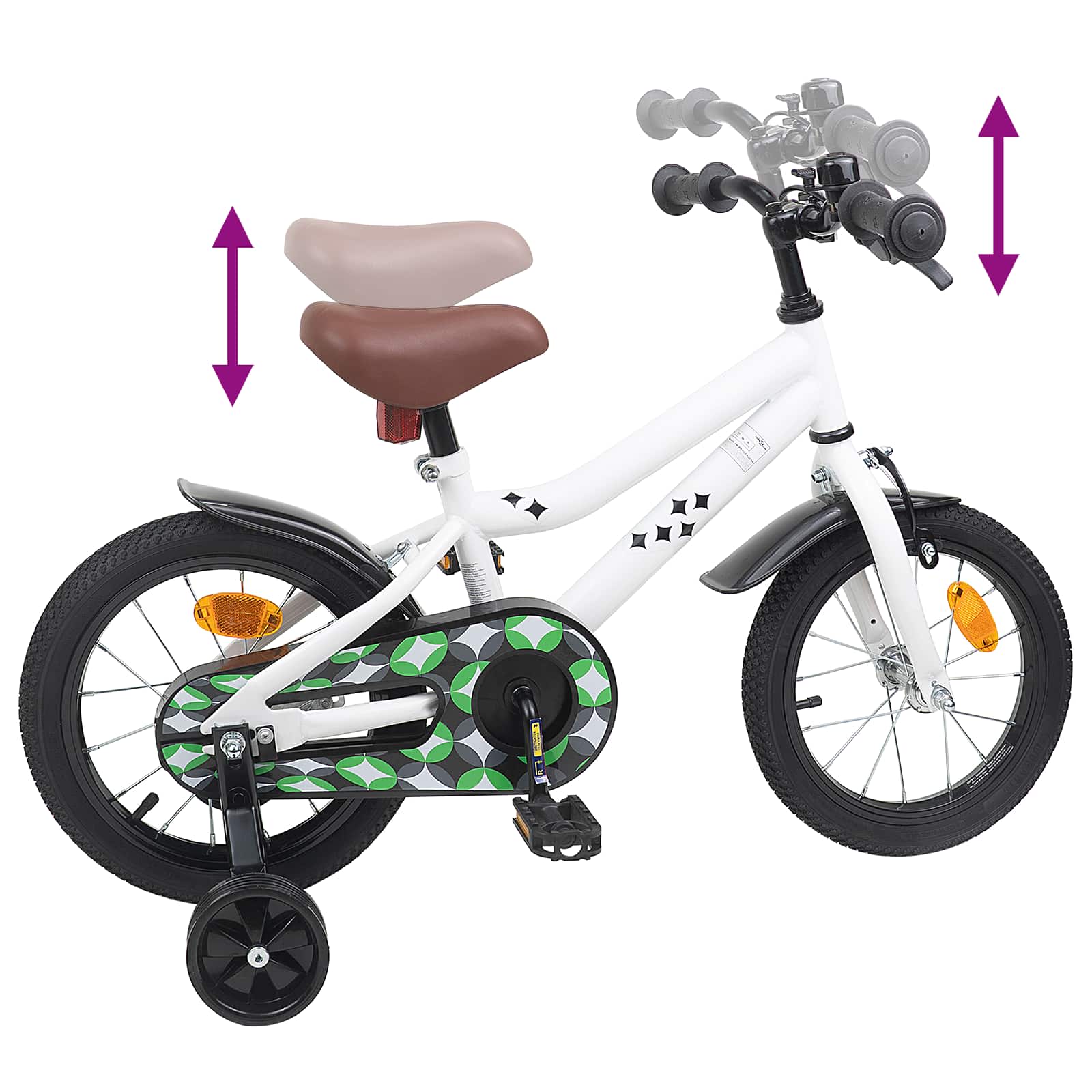 Kinderfahrrad 16 Zoll für 4-6 Jahre alt Weiß