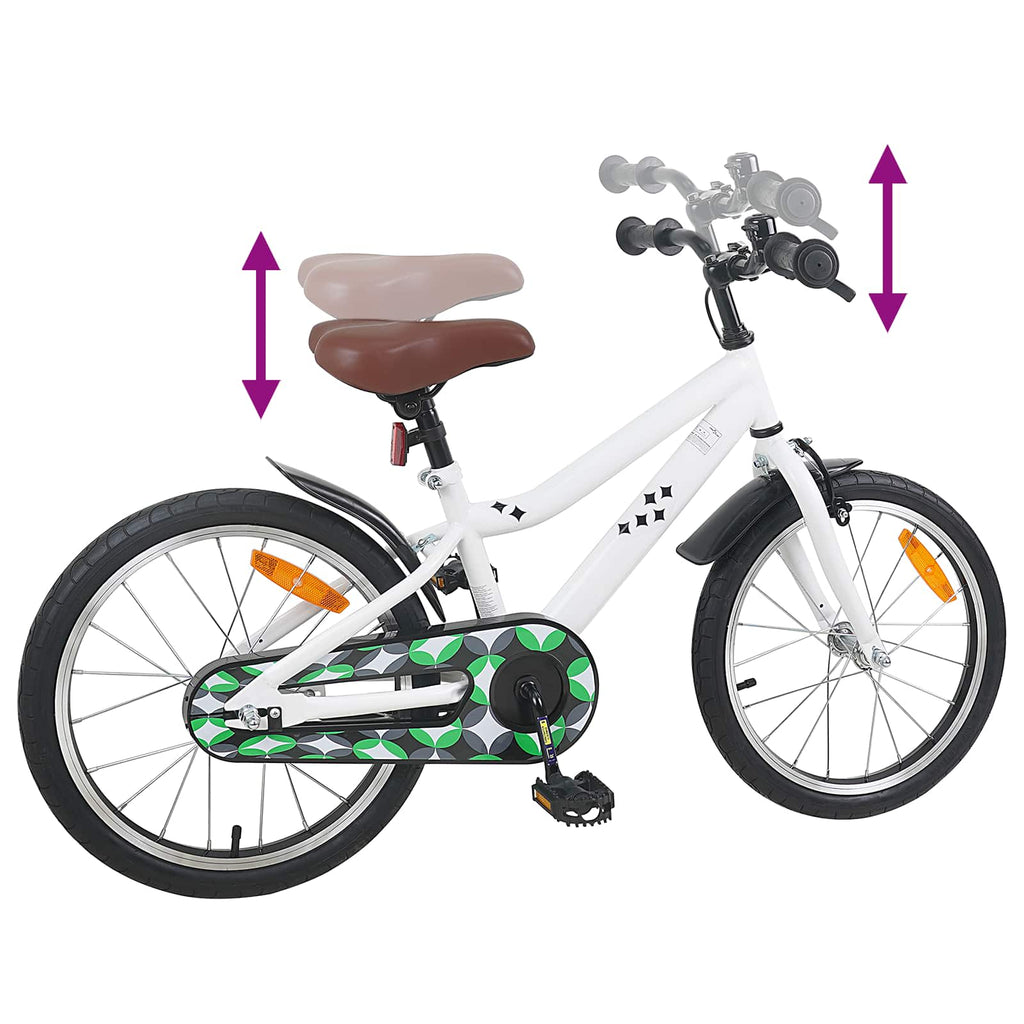 Kinderfahrrad 18 Zoll für 5-7 Jahre alt Weiß