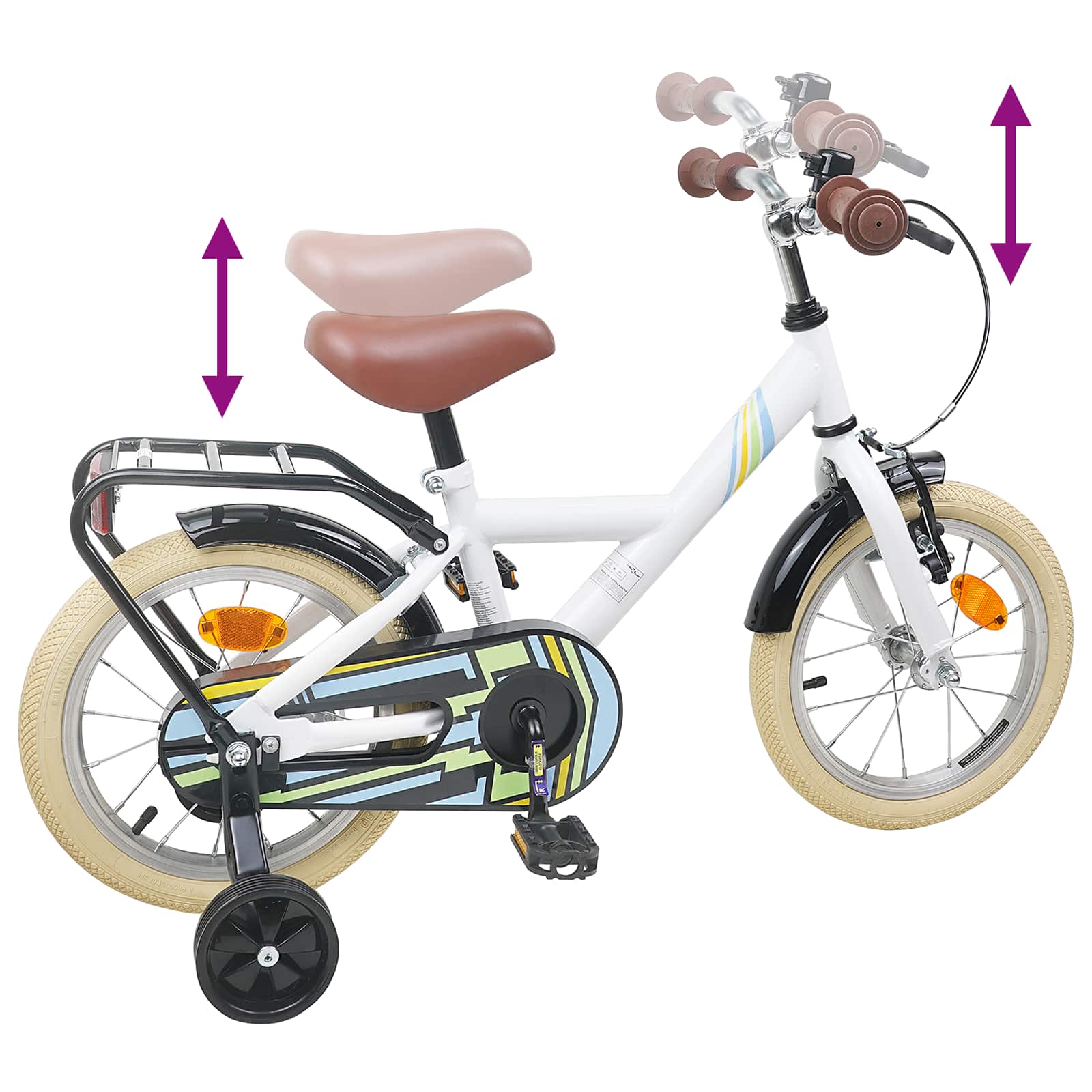 Kinderfahrrad 16 Zoll für 4-6 Jahre alt Weiß