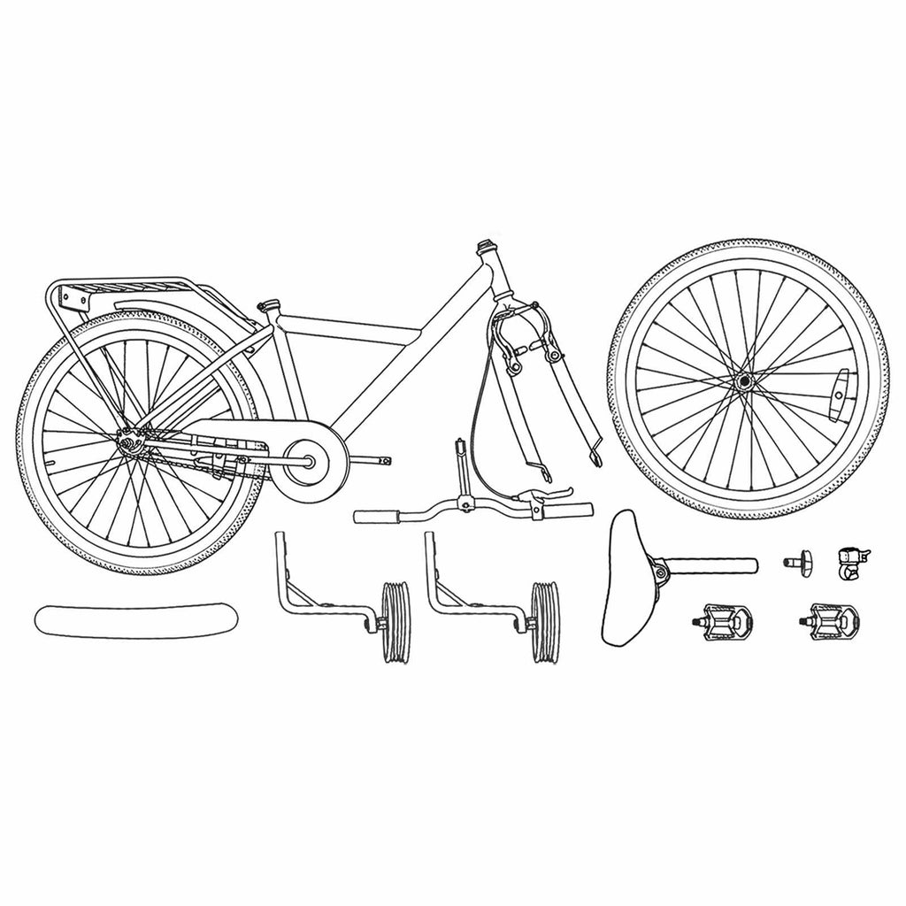 Kinderfahrrad 16 Zoll für 4-6 Jahre alt Weiß