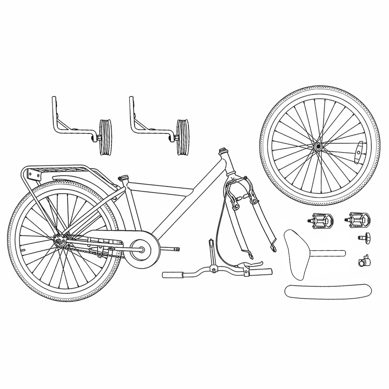 Kinderfahrrad 16 Zoll für 4-6 Jahre alt Grün