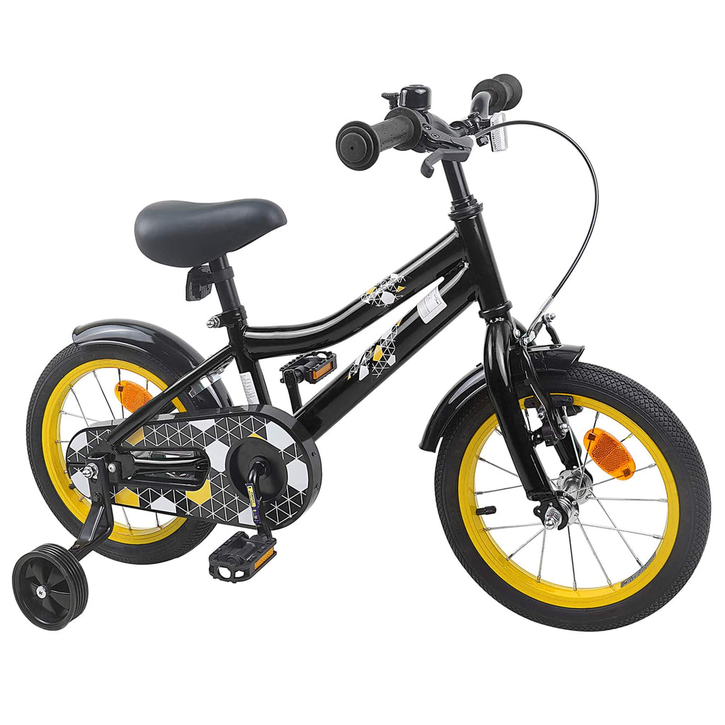 Kinderfahrrad 14 Zoll für 3-5 Jahre alt Schwarz