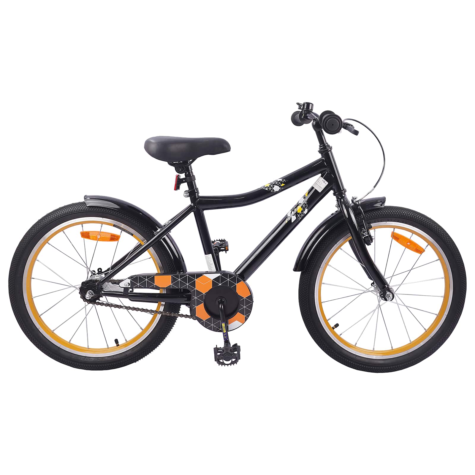Kinderfahrrad 18 Zoll für 5-7 Jahre alt Schwarz